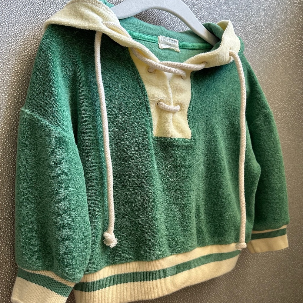 Finn and Vince Terry Hoodie Retro Green